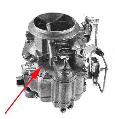 Stromberg BX carb number location