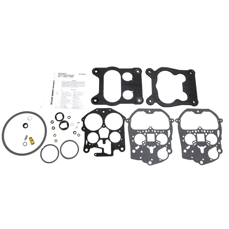 Rochester E4MC carburetor repair kit with complete pump assembly, for Oldsmobile engines