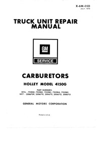 cm206 Holley 4150G/EG Carburetor Manual